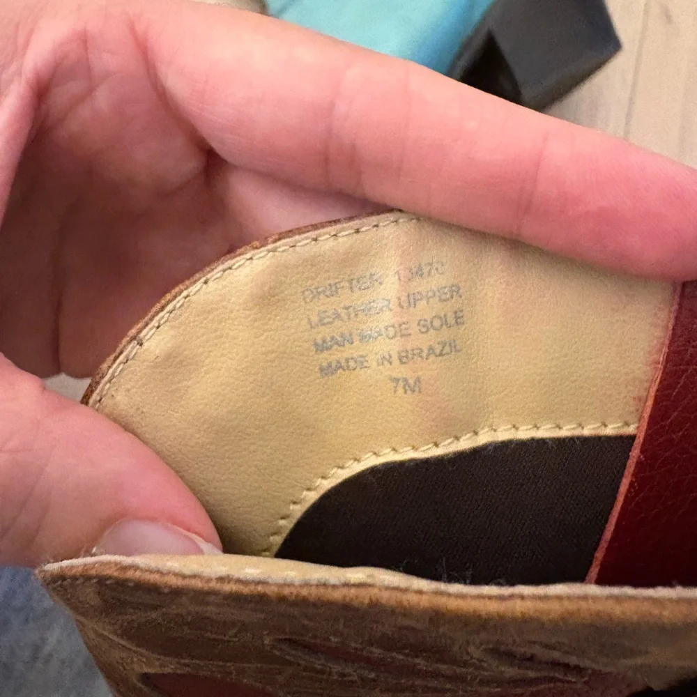 Matisse Red and Blue Western cowgirl Heeled Boots - Picture 7 of 10